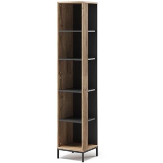 Vicco Librer&iacute;a Eliza, Roble Vikingo, 36 X 188 Cm Con 5 Compartimentos, Vicco