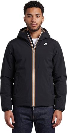 K-Way Black Logo Hood Jacket