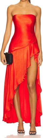 Bardot Lorenza Midi Dress In Fire Red