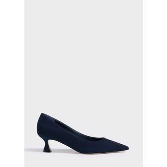 Marion Parke Flared Kitten Heel Pump | Suede in Navy at Nordstrom, Size 36.5