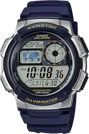 Casio Mens Digital Watch with Blue Dial - AE-1000W-2AV