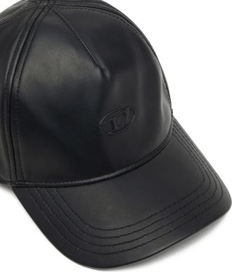 Diesel Honkbalpet met logo-reliëf - Zwart