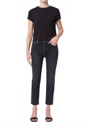 A Gold E Riley High Rise Straight Crop Jeans In Panoramic