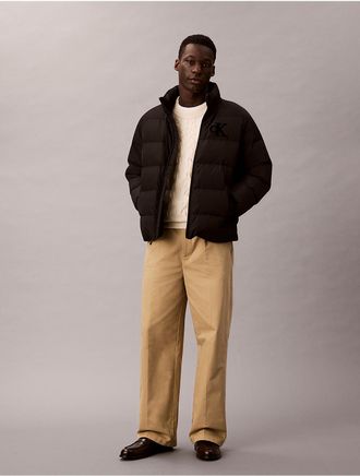 Calvin Klein Jeans Calvin Klein Mens 90s Straight Pleated Chino Pants - Light/Pastel Brown - 29
