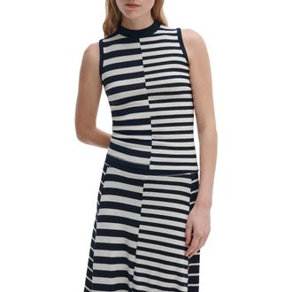 Rag & Bone Mixed Stripe Knit Tank in Salmt at Nordstrom, Size X-Small
