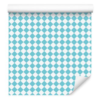 OEM Carta Da Parati Geometrica A Rombi Color Celadon Per Soggiorno E Camera Da Letto, 50x1000 Cm