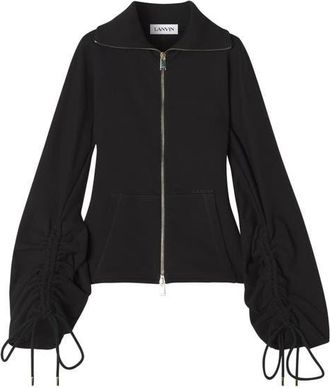 Lanvin Cotton Fleece Adn Cashmere Jacket in Black at Nordstrom, Size X-Small