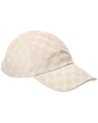 Gucci Gg Canvas Leather-Trim Baseball Cap