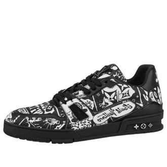 Louis Vuitton LV Trainer Sneakers Comic Black White 1AB9WX