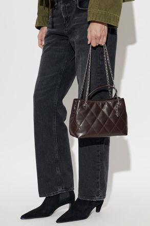 Tory Burch Fleming Small Handbag, Womens, Brown