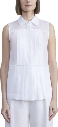 Lafayette 148 New York Sleeveless Button Down