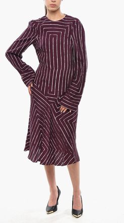 Stella McCartney Flared Caftan TILTED Striped Silk Stella McCartney