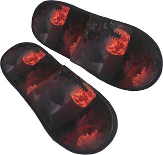 Generic Shogun Blood Moon Unisex House Slippers Breathable House Shoes Cosy Shoes For Bedroom Winter Outdoor M