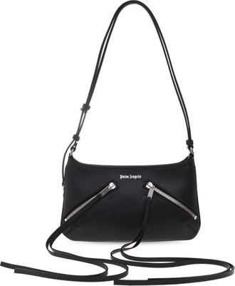 Palm Angels Tassen, Dames, Zwart, ONE Size, Leer, Schoudertas