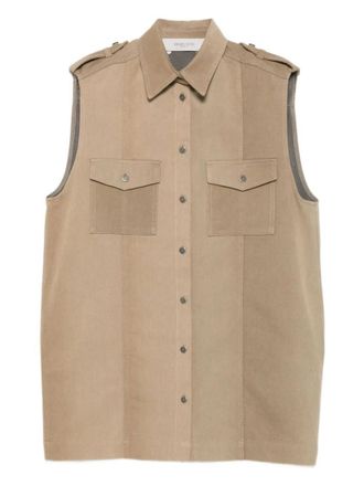 Golden Goose Khaki Sleeveless Vest