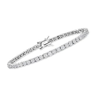 Ross-Simons Moissanite Tennis Bracelet in Sterling Silver