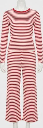 Z Supply Luxe Stripe Pant In Pink