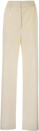 Max Mara Rechte broek - Dames - Straight fit broeken - Wit - XS - Nylon - Broeken
