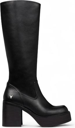 Windsor Smith Faux Leather Knee-High Platform Heel Boots