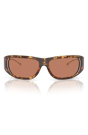Diesel DL3001 Geck-D 61mm Oval Sunglasses in Havana /Light Brown at Nordstrom