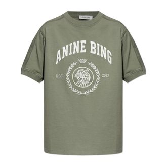 Anine Bing T-Shirts, male, Green, Size: XS Jaylin T-Shirt