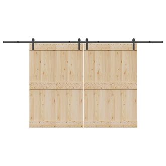 Berkfield Home Sliding Door Hardware Kit 400 cm Steel Black