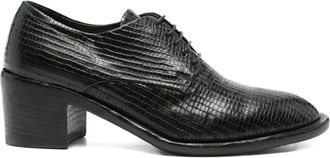 King Tartufoli 55 mm derby veterschoenen met blokhak - Zwart