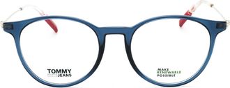 Tommy Hilfiger TJ0078 Round Plastic Frame Eyeglasses - Blue