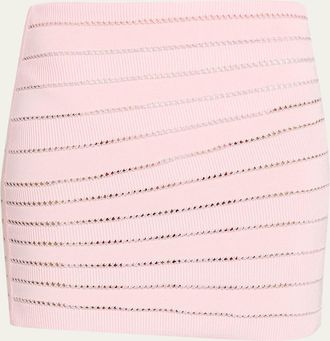 Balmain Flechange Knit Mini Skirt