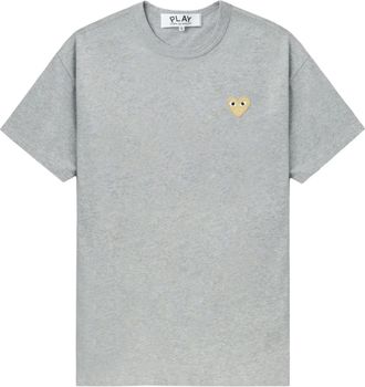 Comme Des Gar&ccedil;ons Maglietta Comme Des Gar&ccedil;ons Play U con stemma dorato in maglia