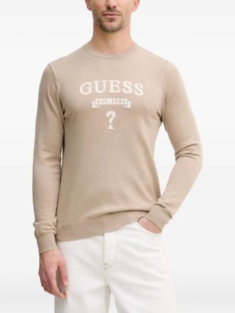 Guess Co Gebreide trui met logo - Beige