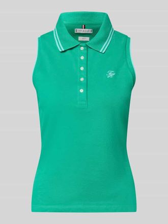 Tommy Hilfiger Slim Fit Poloshirt aus Baumwoll-Mix in Gruen, Gr&ouml;&szlig;e XS