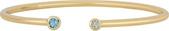 Bony Levy Jewel Embellished 14K Gold Cuff Bracelet in 14K Yellow Gold Blue Topaz at Nordstrom, Size 7