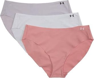 Under Armour Seamless Bikini - 3 PK Solid Womens Underwear Canyon Pink : XL, Elastane/Polyamide