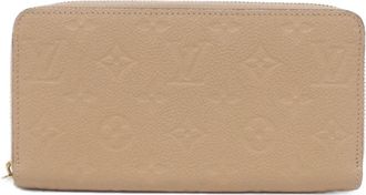Louis Vuitton Monogram Empreinte Taupe Leather Long Wallet (Bi-Fold) (Pre-Owned)