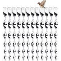 OEM Juego De 12 Repelentes De Aves Reflectantes, Barra Espiral Reflectante De 30 Cm Y 360 Grados, Ideal Para Balcones, &Aacute;rboles Frutales Y Huertos (platead