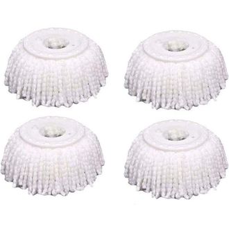OEM Juego De 4 Cabezales De Microfibra De Repuesto Para Fregonas Rotativas, Compatibles Con Las Fregonas Rotativas Magic Mopping. Cabezales De Microfibra 