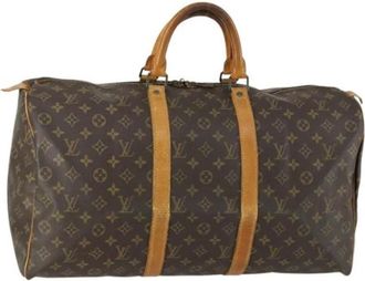 Louis Vuitton Pre-owned Weekend Bags, female, Brown, Size: ONE SIZE Pre-owned Canvas Weekend Bag