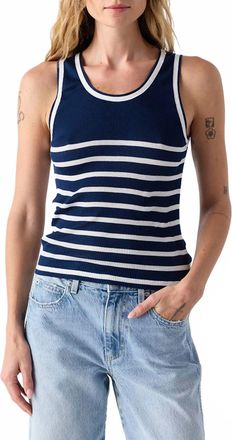 Amo Lady Love Tank In Neptune / White Stripe