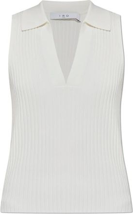 Iro Iro, Tops, Dames, Wit, M, Leer, Top Kenzie