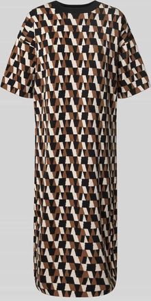 Christian Berg Strickkleid mit Rundhalsausschnitt in Cognac, Größe XXL