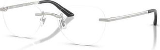 Versace 55mm Irregular optical glasses in Silver at Nordstrom