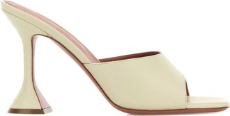 Amina Muaddi Lupita 95 mm leren muiltjes - Beige