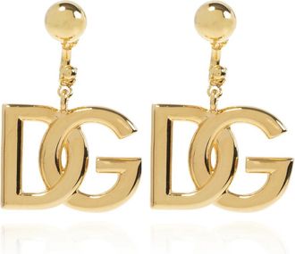 Dolce & Gabbana Logo Oorbellen - Dames - Oorbellen - Geel - ONE Size - Accessoires