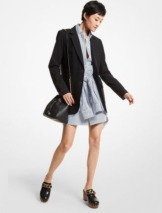 Michael Kors Stretch Wool Boyfriend Blazer