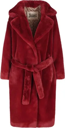 Herno Belted Coats, female, Red, Size: 2XS Belted Coat