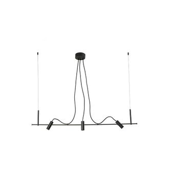 Faro Barcelona Clap L&aacute;mpara Colgante Lineal Negro 3x6w 3000k 38&ordm; 75711-233