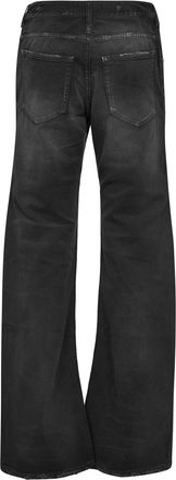 Balenciaga Womens Blue Cotton Denim Curved Waist Jeans Natural (veg)