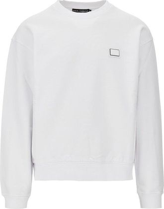 Dolce & Gabbana Logo plate crewneck sweatshirt Man 48
