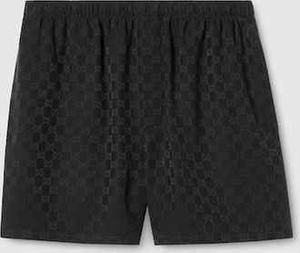 Gucci GG Silk Jacquard Shorts, Size 44, Black, Ready-to-wear